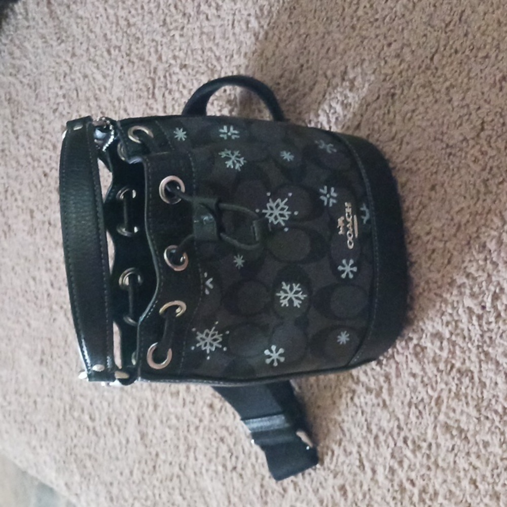 Snowflake-patterned Coach bag